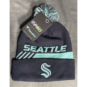 Fanatics Deep Sea Blue Seattle Kraken Authentic Pro Locker‎ Cuffed NHL Hockey